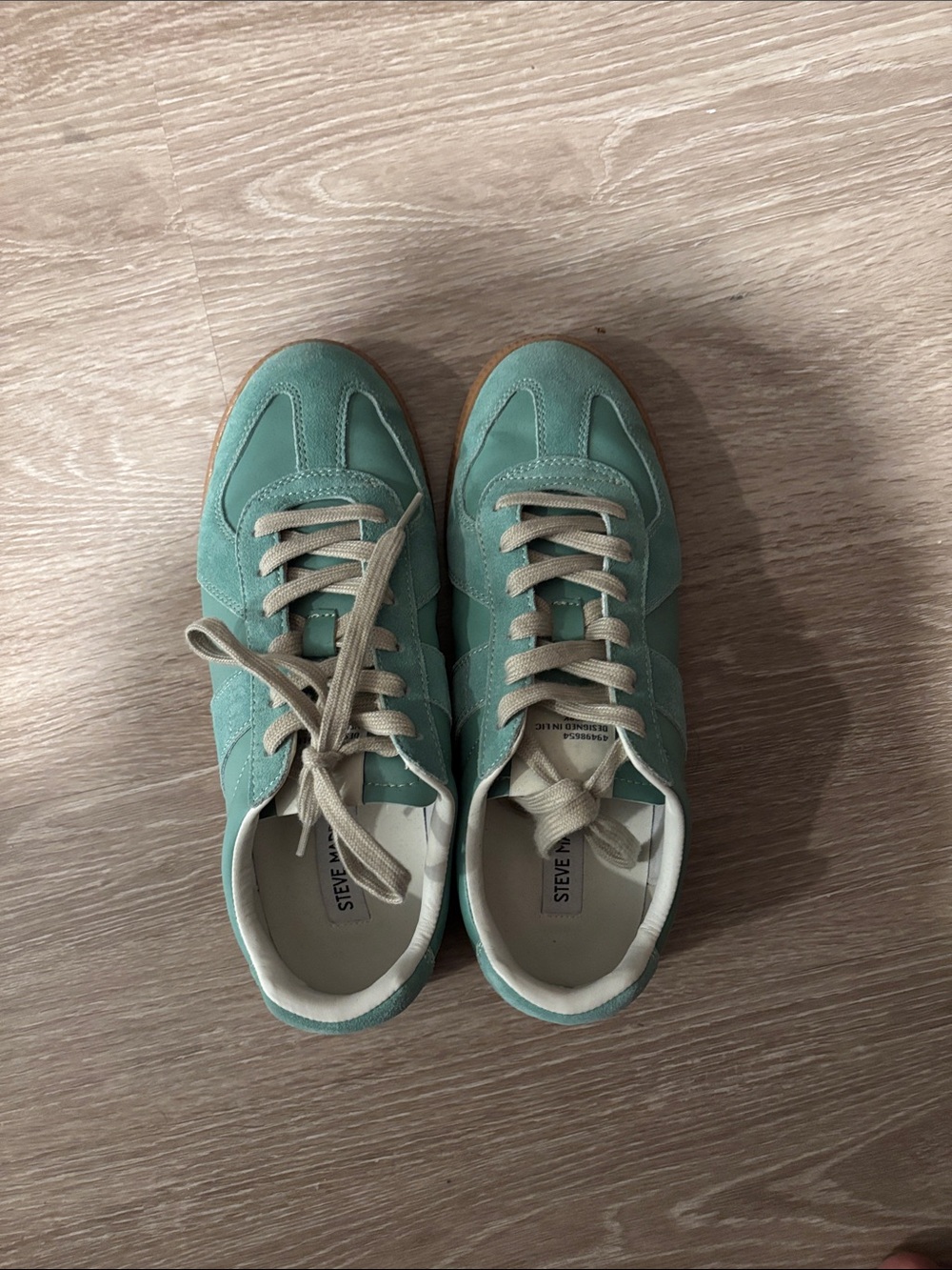 Steve Madden Teal Suede Low-Top Sneakers